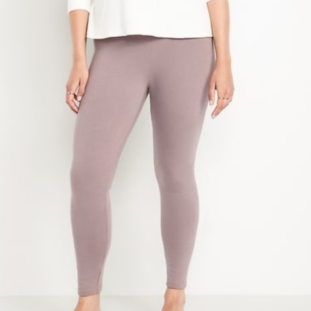 OLD NAVY Fleece Lined Leggings for Women- Earthy Mauve